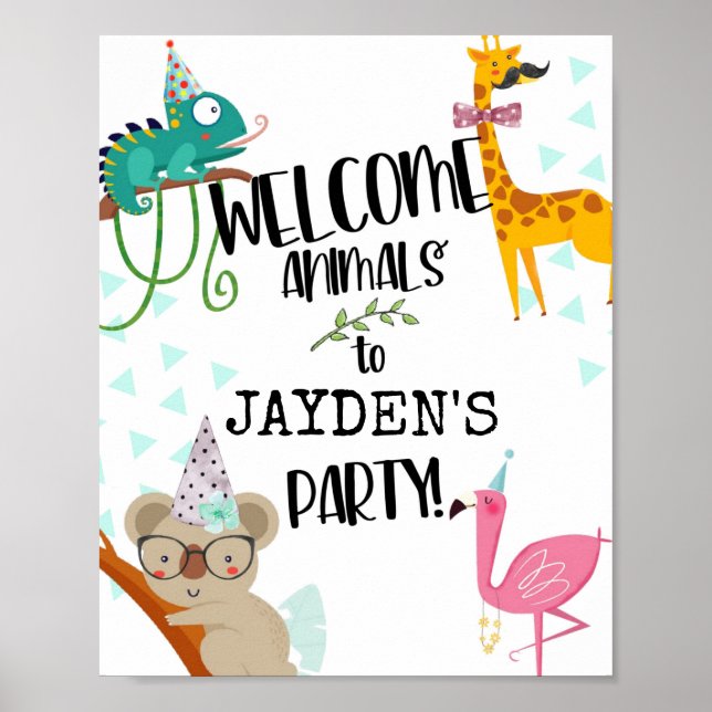 Party Animals, Barns födelsedag, Animal party Spar Poster (Framsidan)