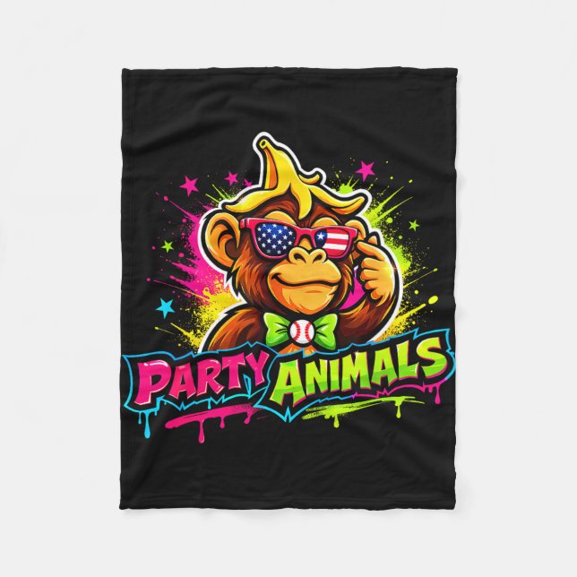 Party animals basebolltröja  fleecefilt (Framsidan)