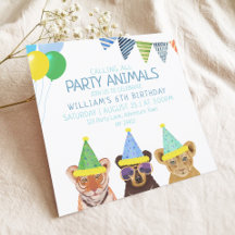 Party Animals Blue Birthday