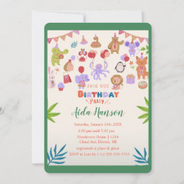 Party Animals Födelsedagsfest inbjudan