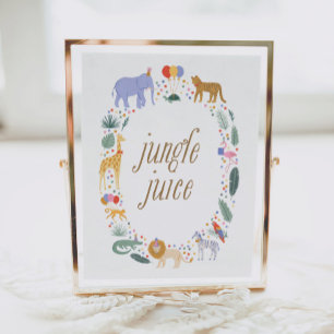 Party Animals Födelsedagsfest Jungle Juice Sign Poster