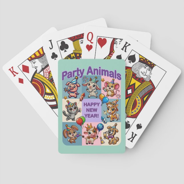 Party Animals ’Gott nytt år’ Casinokort (Baksidan)