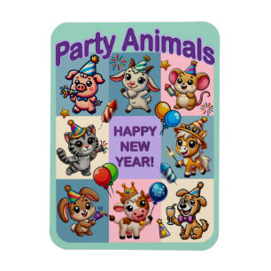 Party Animals ’Gott nytt år’ Magnet