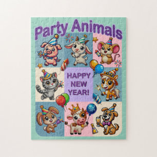 Party Animals "Gott Nytt År" Pussel