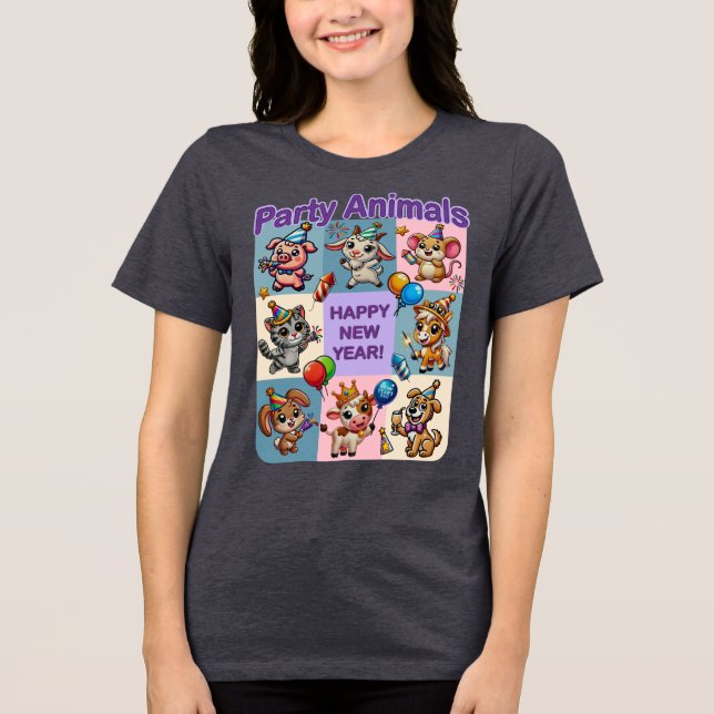 Party Animals ’Gott nytt år’ T Shirt (Framsida)