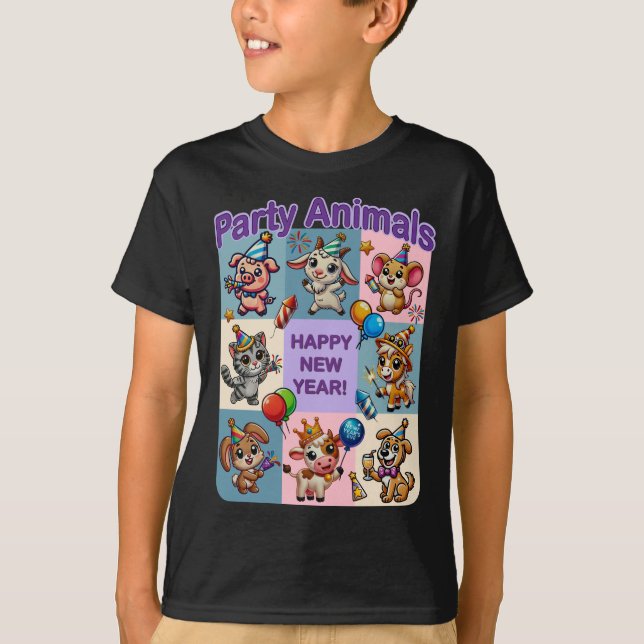 Party Animals ’Gott nytt år’ T Shirt (Framsida)