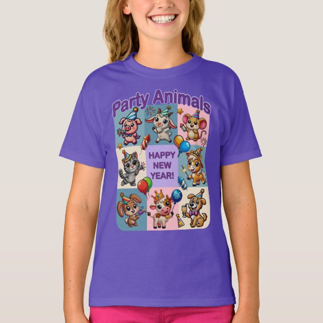 Party Animals ’Gott nytt år’ T Shirt (Framsida)