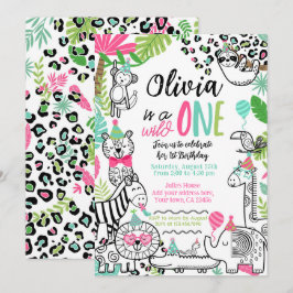 Party Animals, Jungle Safari 1:a födelsedagen Inbjudningar