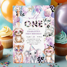 Party Animals Jungle Safari Vild 1:a födelsedag