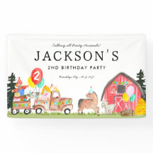 Party Animals Lastbil Kids Farm Birthday Välkomsth