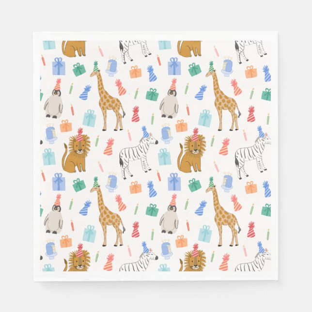 Party Animals Napkins Pappersservett (Framsidan)