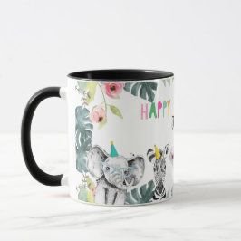 Party Animals Safari Birthday Girl Rosa Zoo Jungle Mugg
