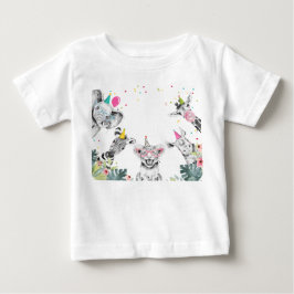 Party Animals Safari Födelsedagsfest Girl Birthday T Shirt