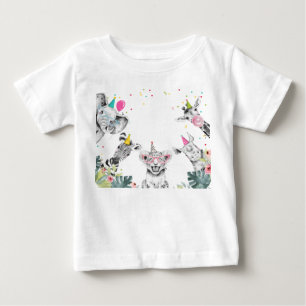 Party Animals Safari Födelsedagsfest Girl Birthday T Shirt