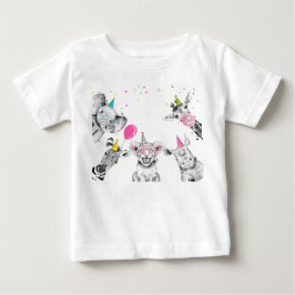 Party Animals Safari Födelsedagsfest Girl Birthday T Shirt