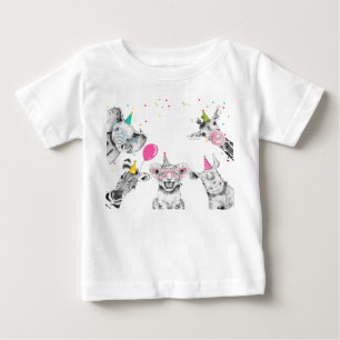 Party Animals Safari Födelsedagsfest Girl Birthday T Shirt