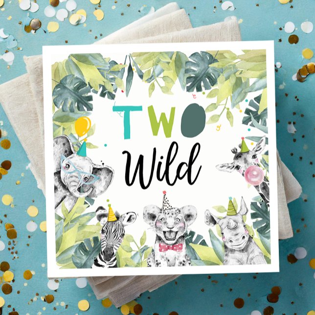 Party Animals Safari Two Vild Boy Födelsedagsfest Pappersservett (Skapare uppladdad)