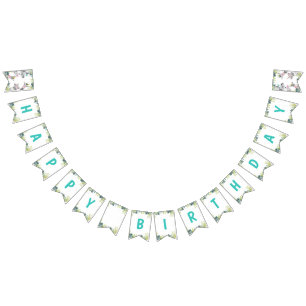 Party Animals Safari Vild 1 Grattis på födelsedage Vimplar