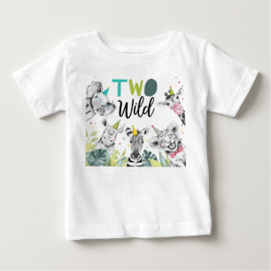 Party Animals Two Vild Boy Safari Birthday Second T Shirt