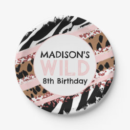 Party Animals Vild Safari Rosa Girl Birthday Pappe