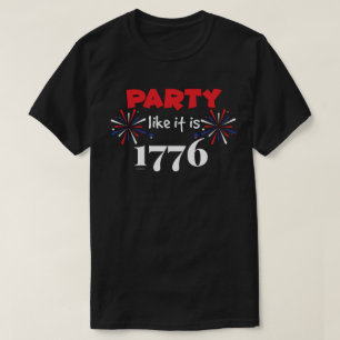 PARTY ÄR 1776 roligt independence day T Shirt