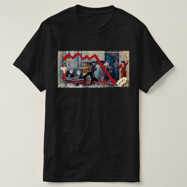 Party är över. t shirt (Design framsida)