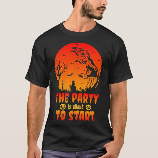 party är på väg att börja t shirt (Framsida)