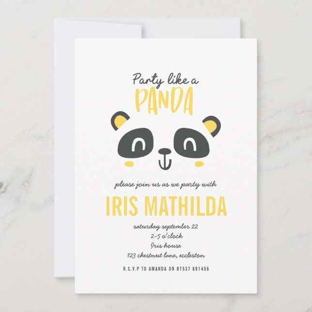 Party är som en panda med en ljus färgad födelseda (Framsida)
