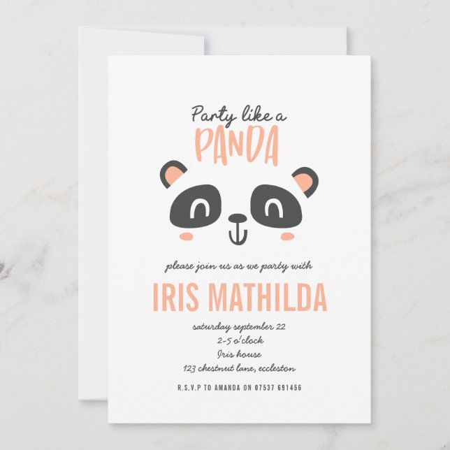 Party är som en panda med en ljus färgad födelseda (Framsida)