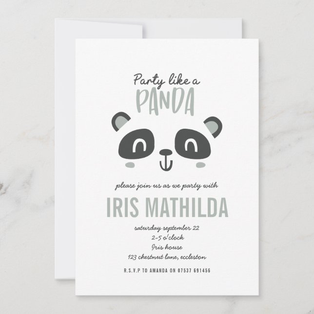 Party är som en panda med en ljus färgad födelseda (Framsida)