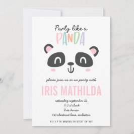 Party är som en panda med en ljus färgad födelseda