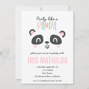 Party är som en panda med en ljus färgad födelseda