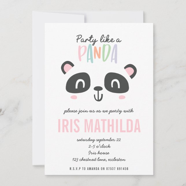 Party är som en panda med en ljus färgad födelseda (Framsida)