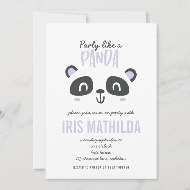 Party är som en panda med en ljus färgad födelseda (Framsida)
