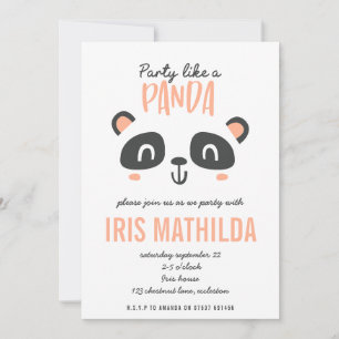 Party är som en panda med en ljus färgad födelseda