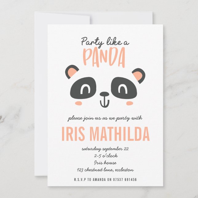 Party är som en panda med en ljus färgad födelseda (Framsida)