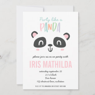 Party är som en panda med en ljus färgad födelseda