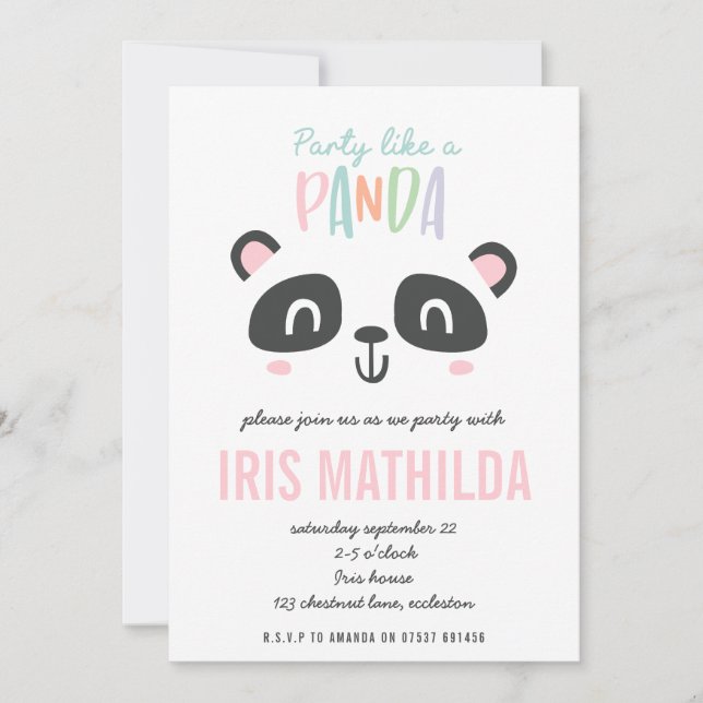 Party är som en panda med en ljus färgad födelseda (Framsida)