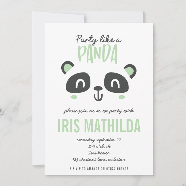 Party är som en panda med en ljus färgad födelseda (Framsida)