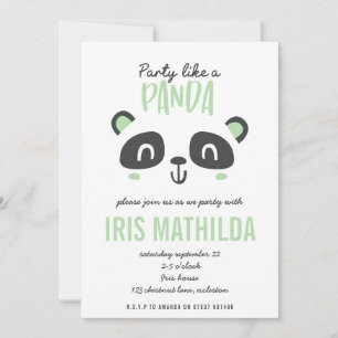 Party är som en panda med en ljus färgad födelseda