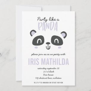 Party är som en panda med en ljus färgad födelseda