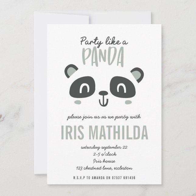 Party är som en panda med en ljus färgad födelseda (Framsida)