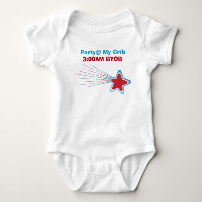 *Party Baby Jersey Bodykostym Tee (Framsida)