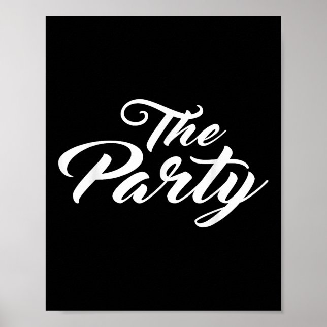 Party Bachelor Bachelorette Bride Groom Weddin Poster (Framsidan)