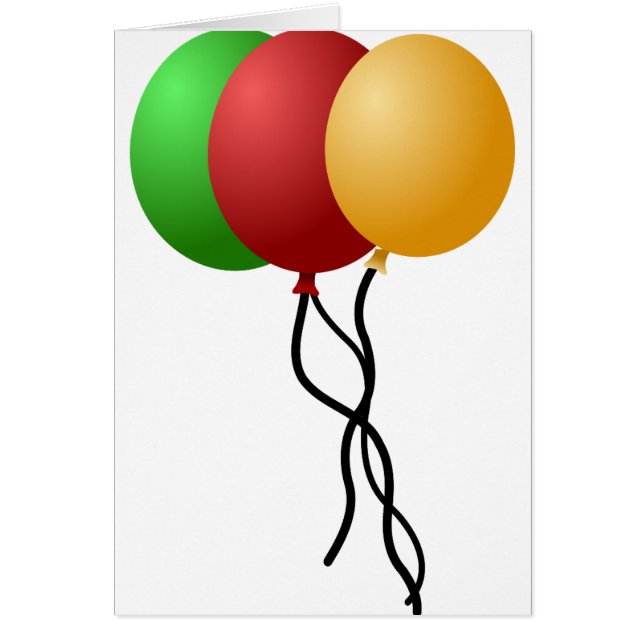 Party-ballonger Hälsningskort (Framsidan)