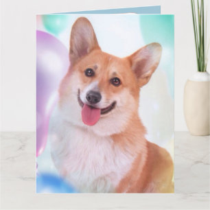 Party Balloon Corgi Kort