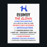 Party Balloon Kids Entertainer, Clown Advertising Flygblad<br><div class="desc">Party Balloon Kids Entertainer,  Affärskortets butik har stängt upp reklamflygare.</div>