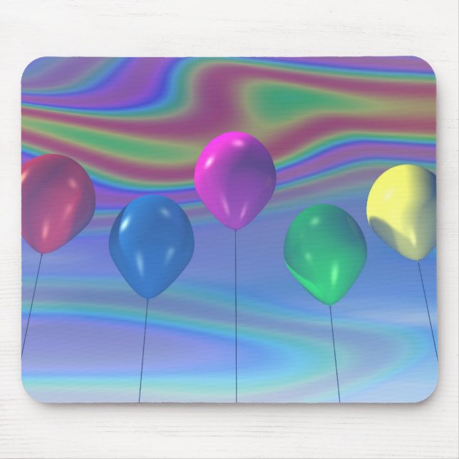 Party Balloons Mousepad Musmatta (Framsidan)
