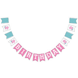 Party-banderoll/nummer ett med ballonger vimplar