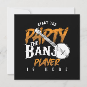 Party Banjo Player är här för instrumentmusikprese Inbjudningar